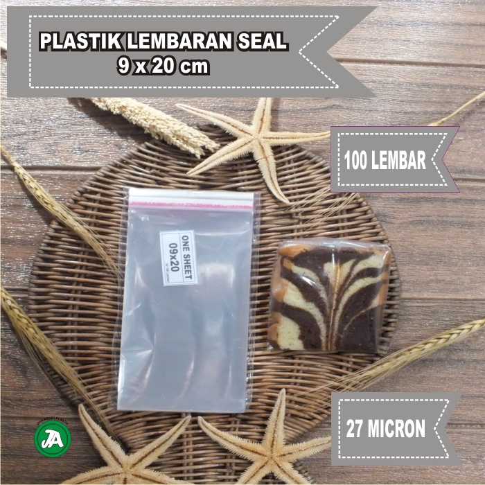 Plastik OPP Seal Kue Basah 9 x 20 Cm Plastik Lembaran Seal One Sheet 100 Lembar