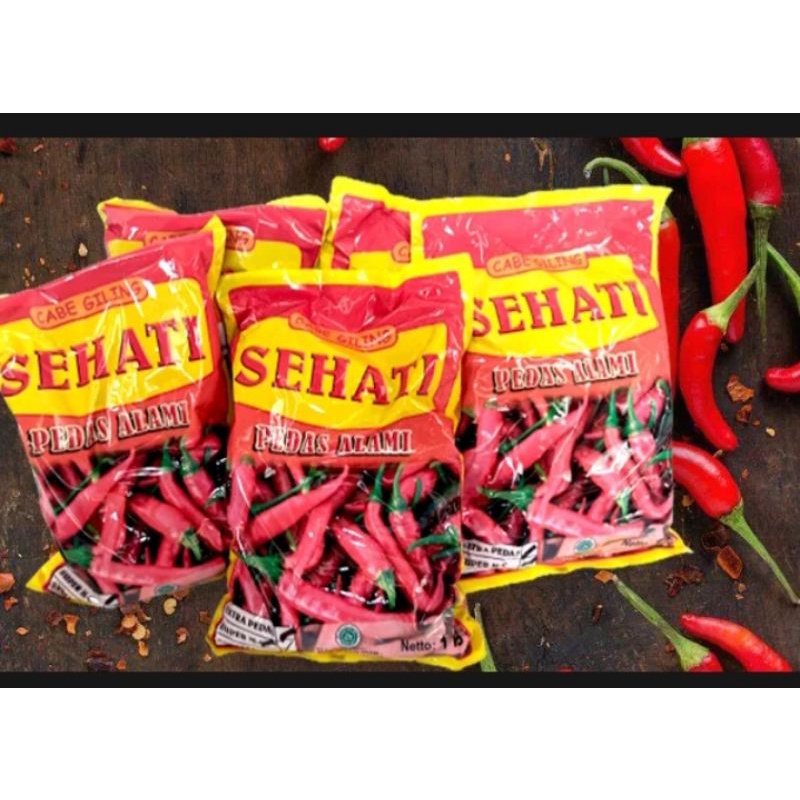 cabe bubuk bumbu tabur hot jeletot / cabe bubuk sehati / cabe bubuk extra pedas kasar murah