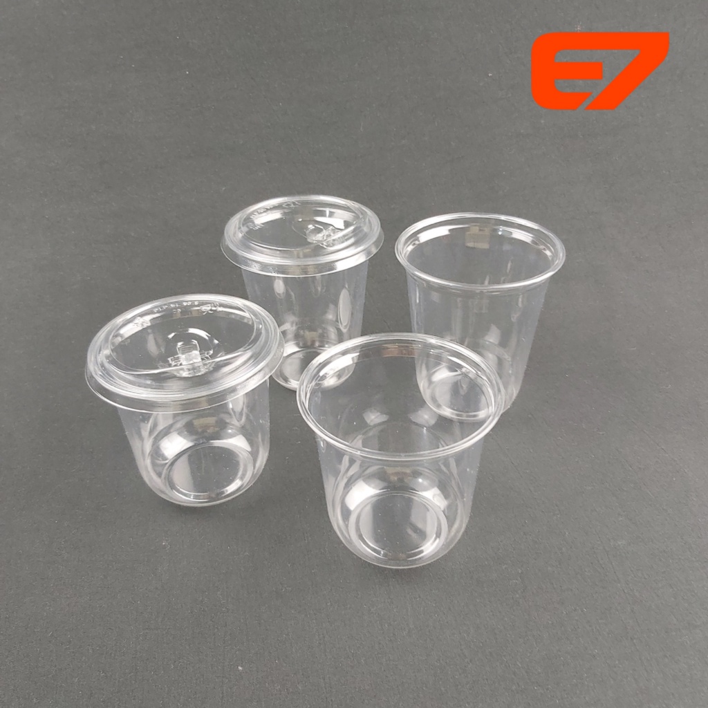 Gelas Plastik PET PL Oval Xiboba - Cup Bubble Tea 8oz-16oz (50pcs)