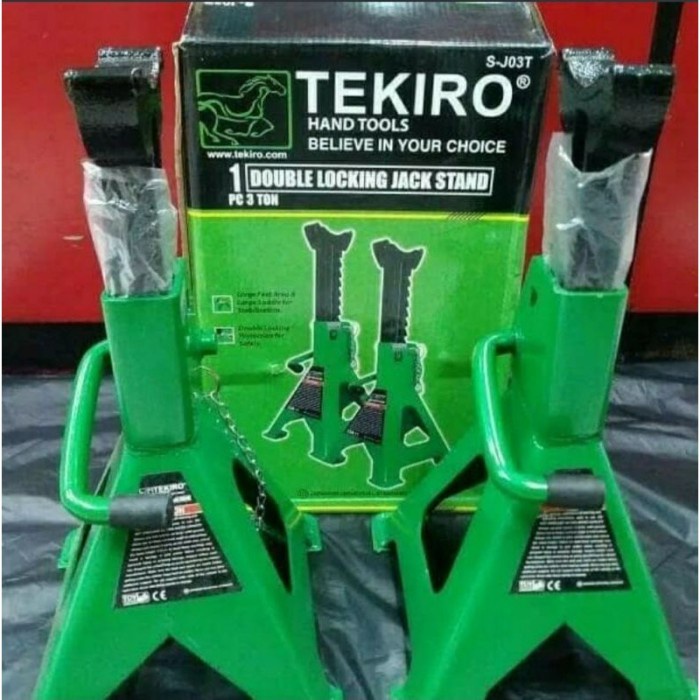 Jual TEKIRO JACK STAND 3 TON DOUBLE LOCKING JACK STAND AUJS1010 (2 PCS