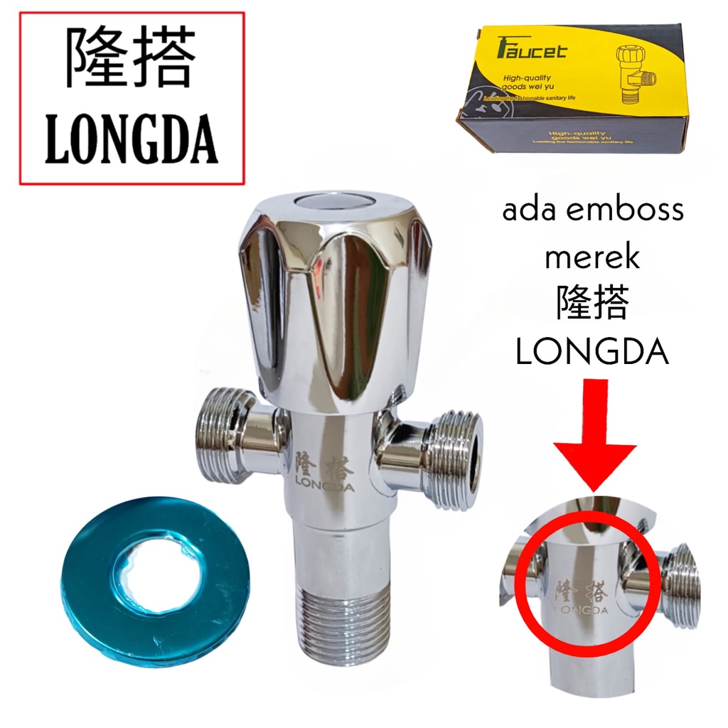 LONGDA Stop Kran 1/2 inch Keran Closet Toilet