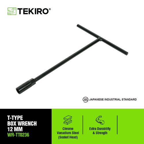 TEKIRO T-TYPE SOCKET 12 MM / KUNCI SOK T HITAM