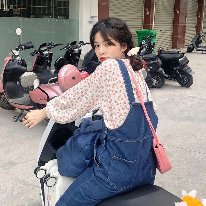 Blouse wanita cantik korea motif bunga