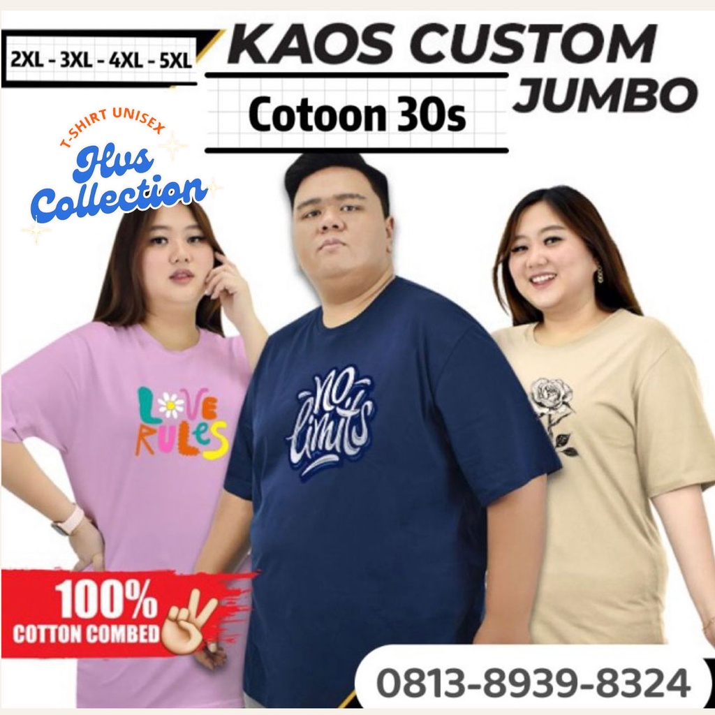 [ LINK KHUSUS JUMBO ] GAMBAR CUSTOM / REQUEST UNTUK BAJU DEWASA JUMBO 2XL-5XL