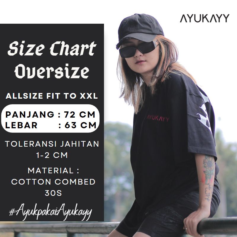 Kaos Oversize Pria dan Wanita -FLAME- Baju Jumbo Putih Hitam Polos XXL