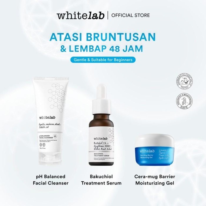 Whitelab Paket Hydrating & Anti-Aging Dengan Bakuchiol Treatment Serum