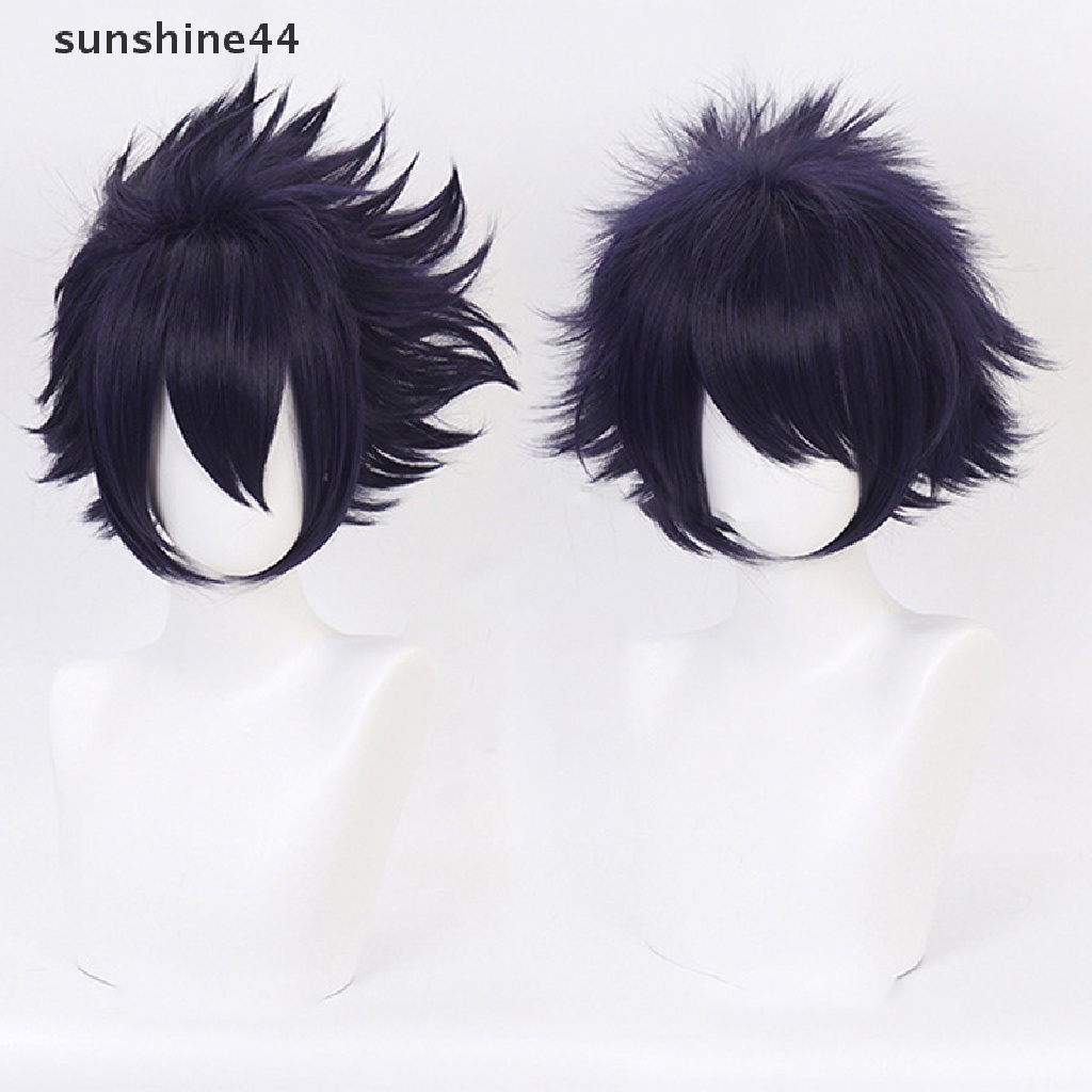 Sunshine Wig / Rambut Palsu Karakter Kartun Anime Amajiki Tamaki Warna Ungu Untuk Cosplay