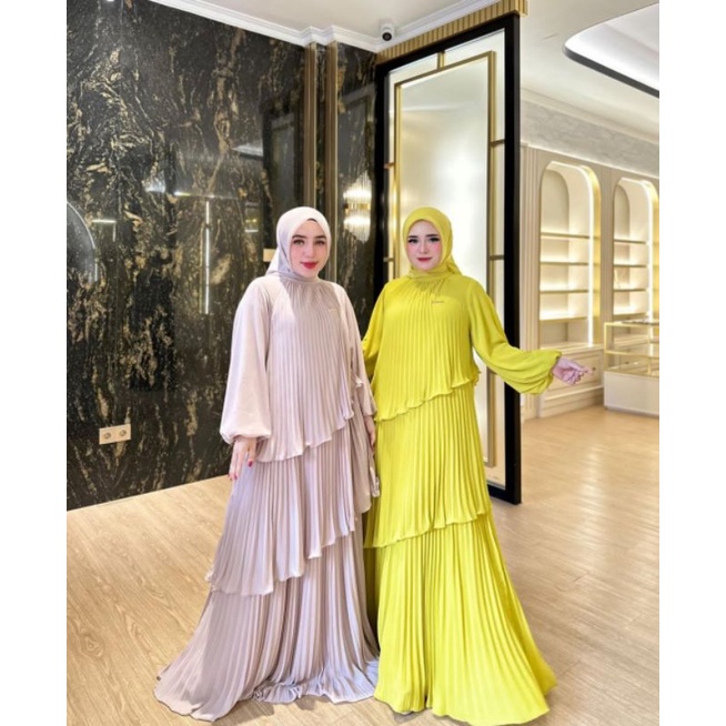 GAMIS PLISKET IMPORT PREMIUM BY SHELLASAUKIA ORIGINAL