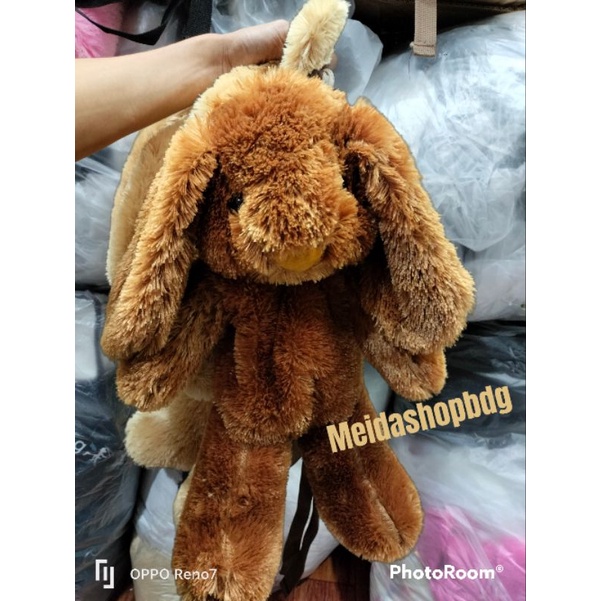 Tas Ransel Kelinci bulu bulu gemoy imut Ransel boneka