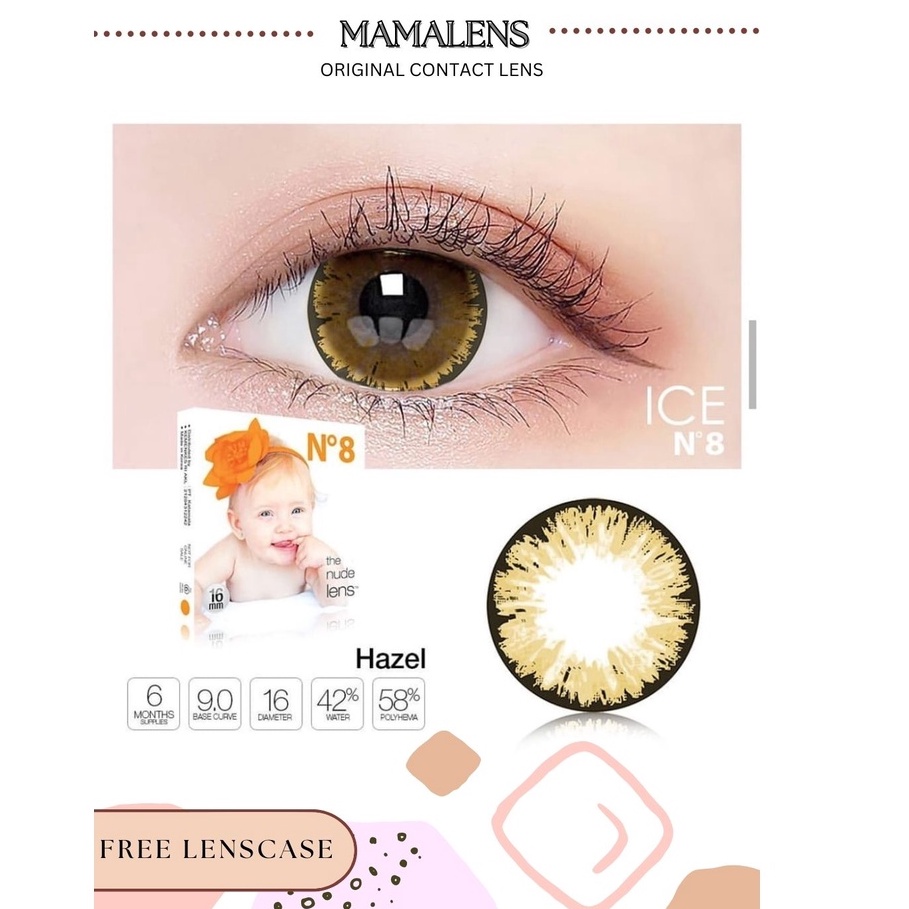 SOFTLENS ICE N8 COLOR MINUS 3.25 s/d 6.00 - FREE LENSCASE - MAMALENS
