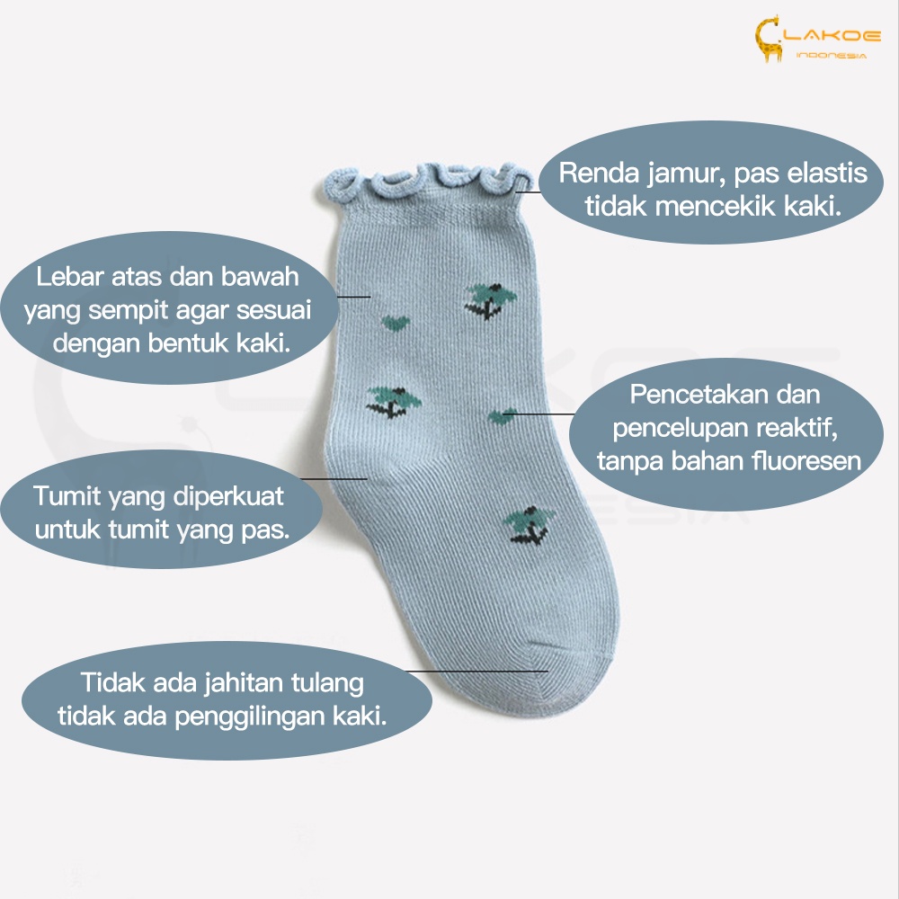 LAKOE kaos kaki anak bayi perempuan kaus kaki anak bayi 0-3 Tahun