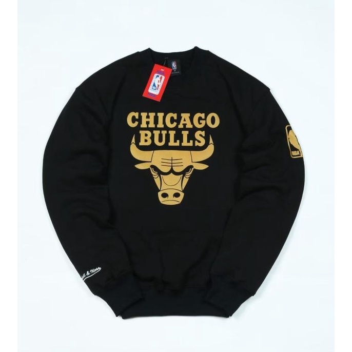 STOK TERBATAS Crewneck Chicago Bulls Black Gold