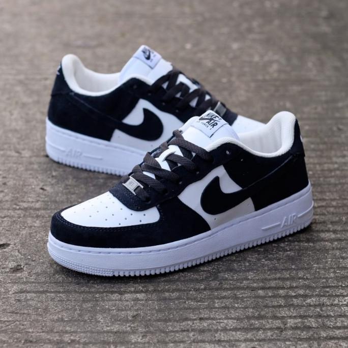 Sepatu Sneakers Pria Wanita Nike Air Force One Balck White Retro Atormelzi