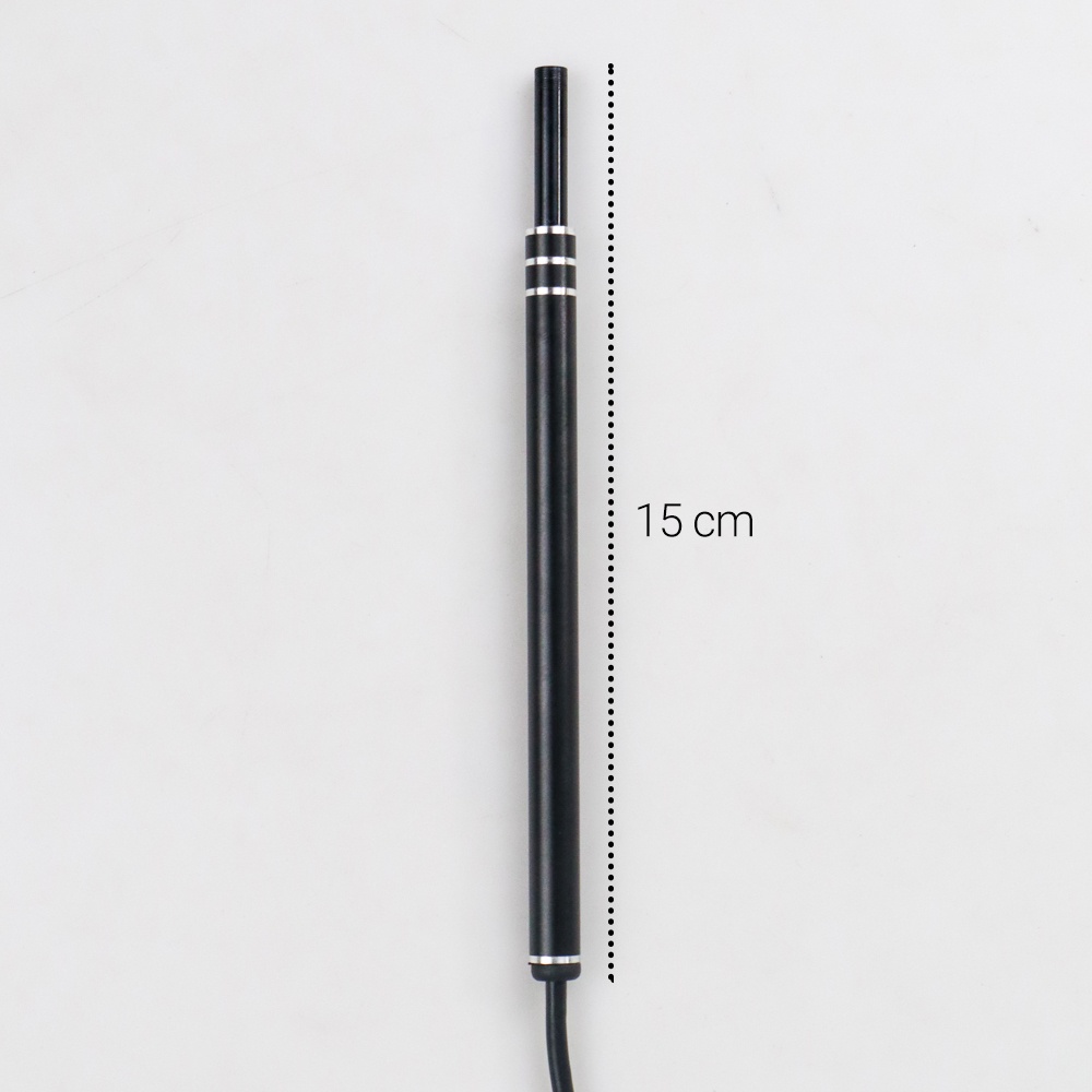 TaffOmicron 3 in 1 Kamera Endoscope HD Visual USB Earpick with 6 LED - JC-7MM - Black