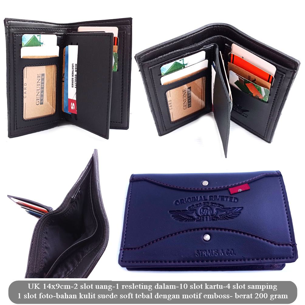 Dompet Cowok Lipat Kulit Stand River Premium