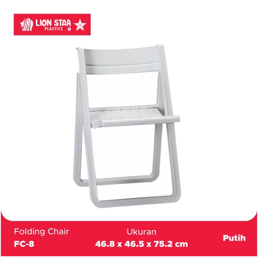 LION STAR Folding Chair FC - 8 (Tinggi: 75.2cm) kursi lipat / KURSI SANTAI