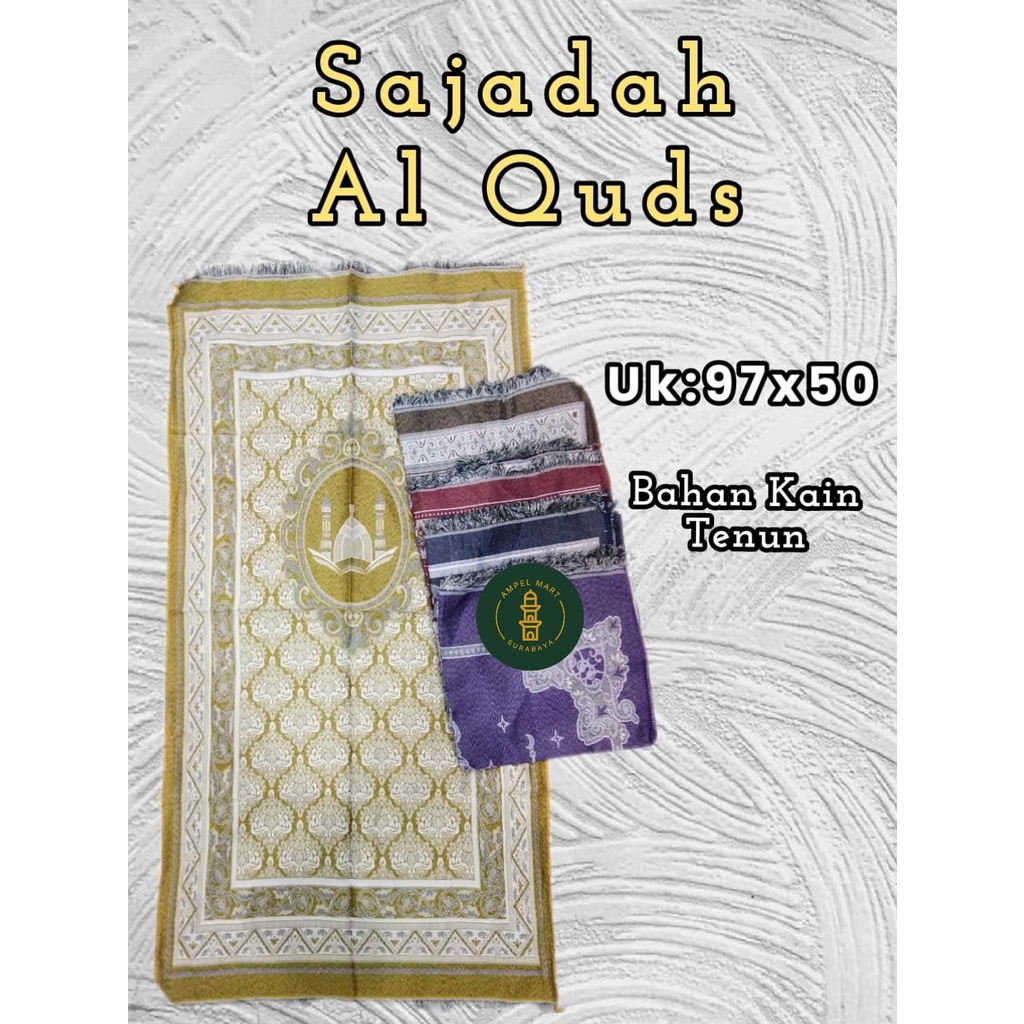 Sajadah AL-QUDS Turkeye Sajadah Al Quds Turki Souvenir,Sajadah Alquds Oleh-oleh Haji &amp; Umroh Sajadah Tas