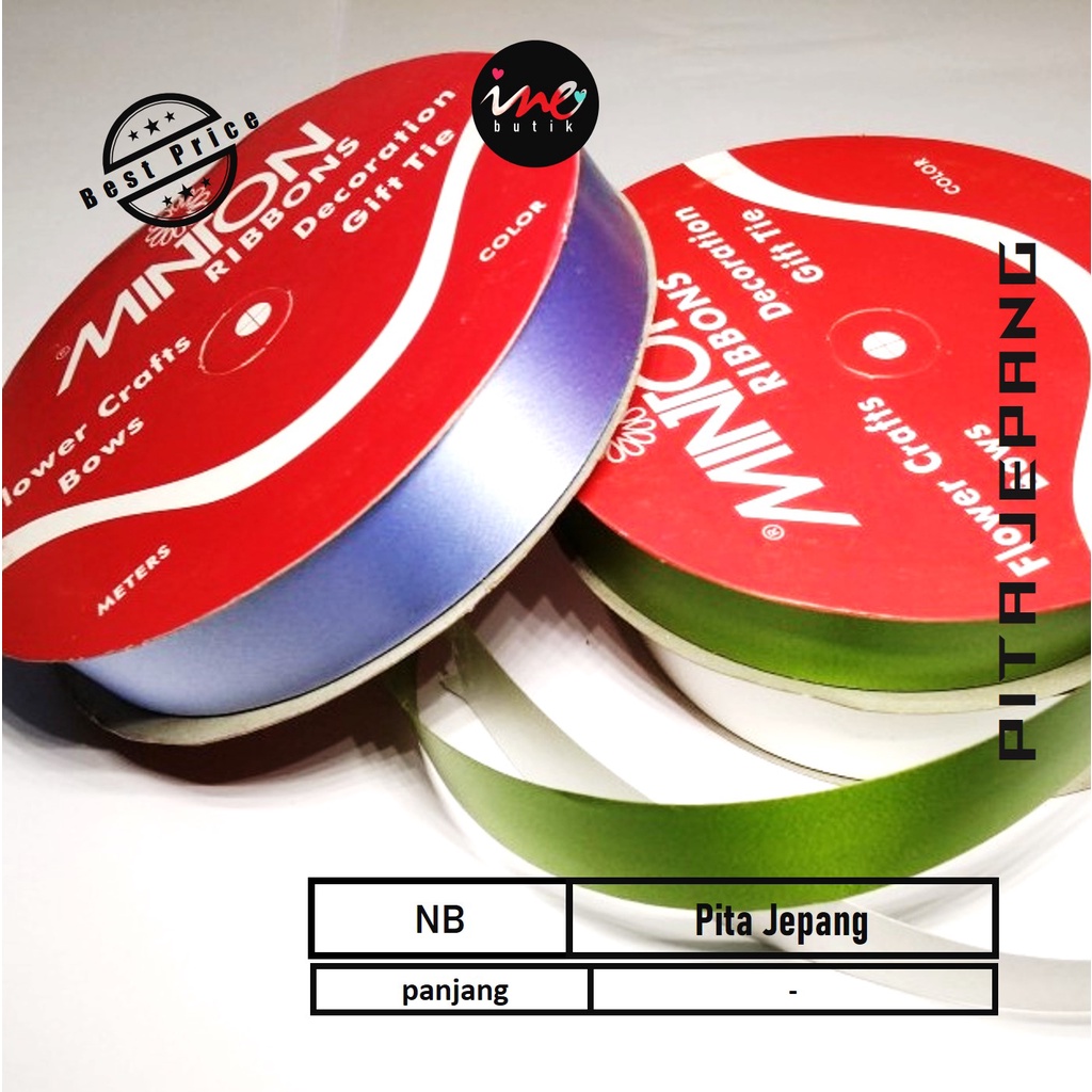 

PITA JEPANG POLOS | PITA KADO PLASTIK JEPANG | PITA KADO JEPANG MINTON | MINTON RIBBONS | PITA KADO UKURAN 3/4" X 12YARD