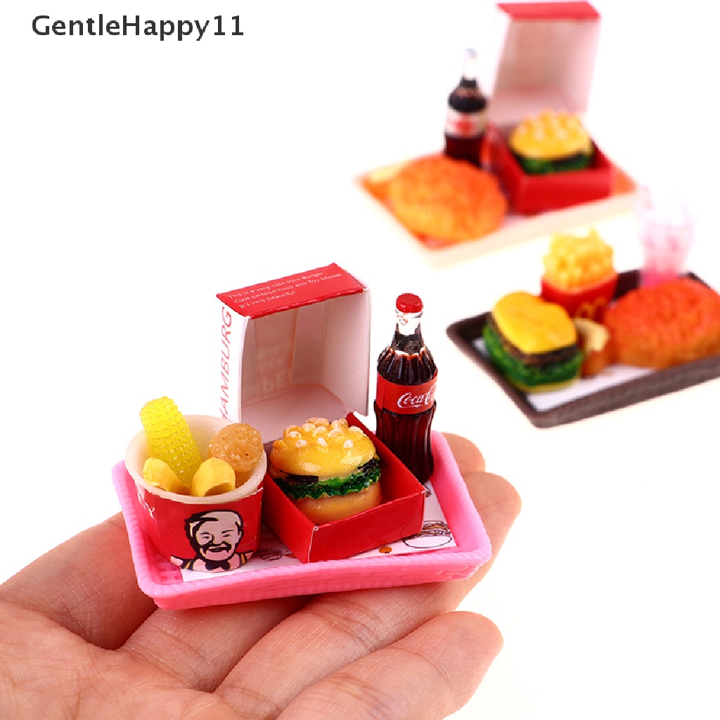 Gentlehappy Mainan Miniatur Simulasi Burger / Kentang Goreng Untuk Aksesoris Rumah Boneka Bo11 id