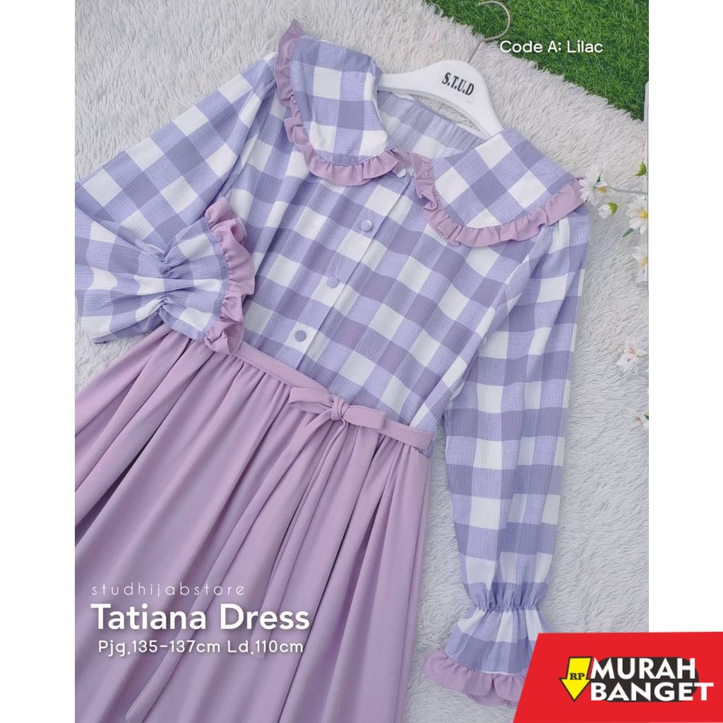 model gamis kombinasi polos terbaru 2022 Baju Gamis Muslim Dewasa / Tatiana Dress / Baju Wanita Kore