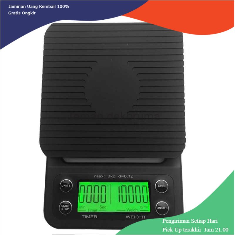 TD - PR Taffware Digipounds Timbangan Dapur Timer 3kg Akurasi 0.1g - NS-CF1