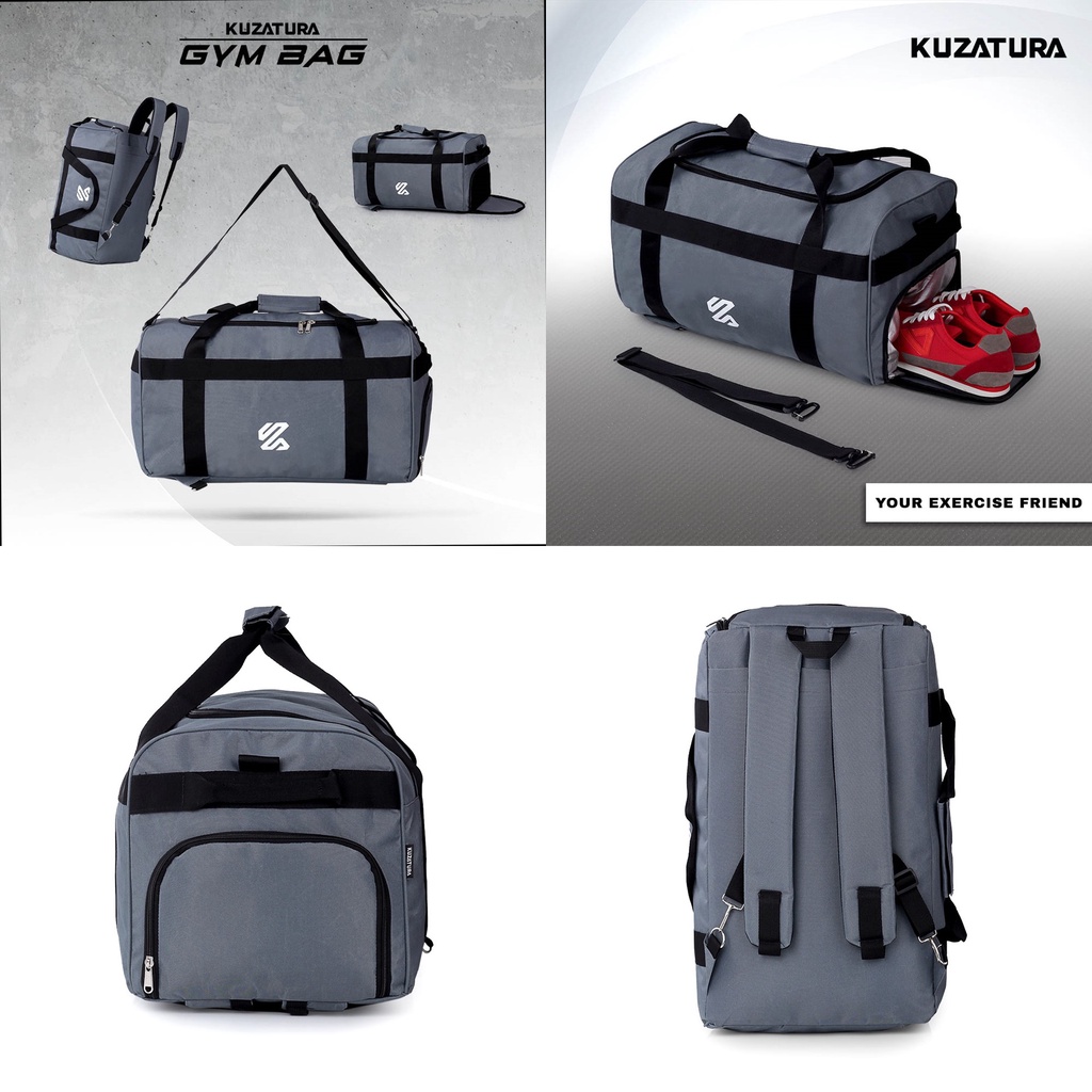 Tas Travel Gym Fitness Kuzatura Bag Multifungsi Tas Sepatu Baju Olahraga Travelbag Duffelbag