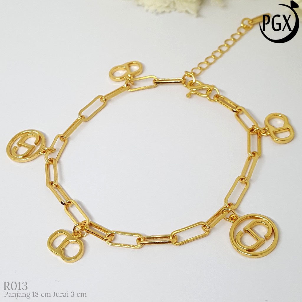 PGX Gelang Tangan Xuping Wanita Perhiasan Lapis Emas Aksesoris Fashion Premium - R013