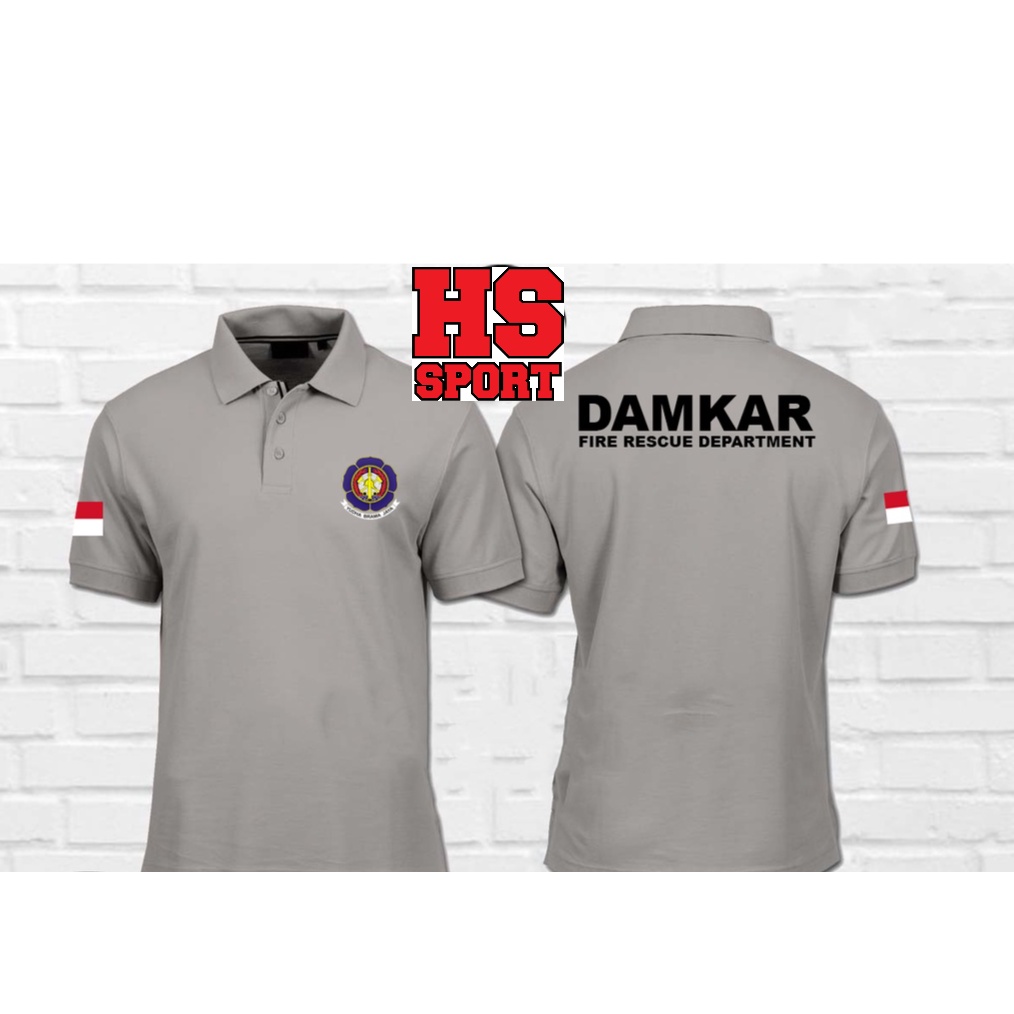 POLO DAMKAR - KAOS POLO DAMKAR - BAJU KERAH DAMKAR - PEMADAM KEBAKARAN