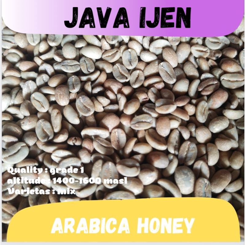 

biji kopi mentah ( greenbean ) Arabika Java ijen - honey