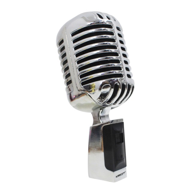 {MusikStore} Microphone Condenser Retro Vintage Classic Mikrofon Mic Krezt K45-CLS - Silver Berkuali