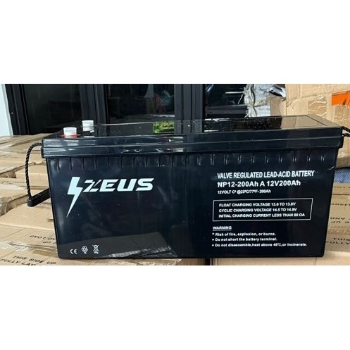 Aki UPS Solar Panel VRLA Baterai 12v 200ah ZEUS