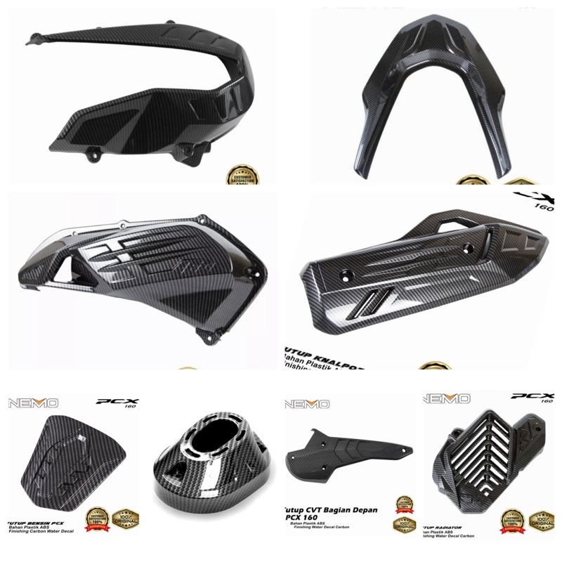 carbon carbon pcx 160 nemo cover knalpot hawa cvt radiator behel tangki dll