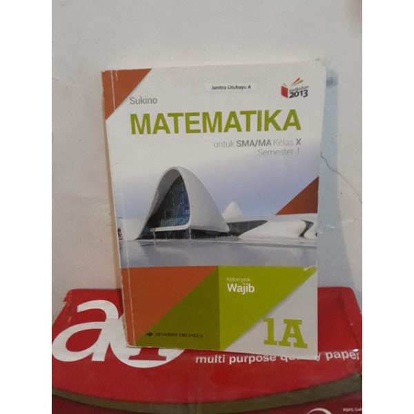 

buku matematika wajib kelas 1A / kelas 10 SMA semester 1 erlangga termurah