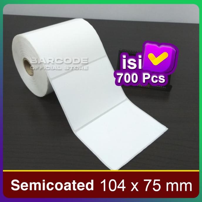 

LABEL BARCODE 104 X 75 mm - KERTAS STICKER LABEL SEMICOATED 104x75 mm