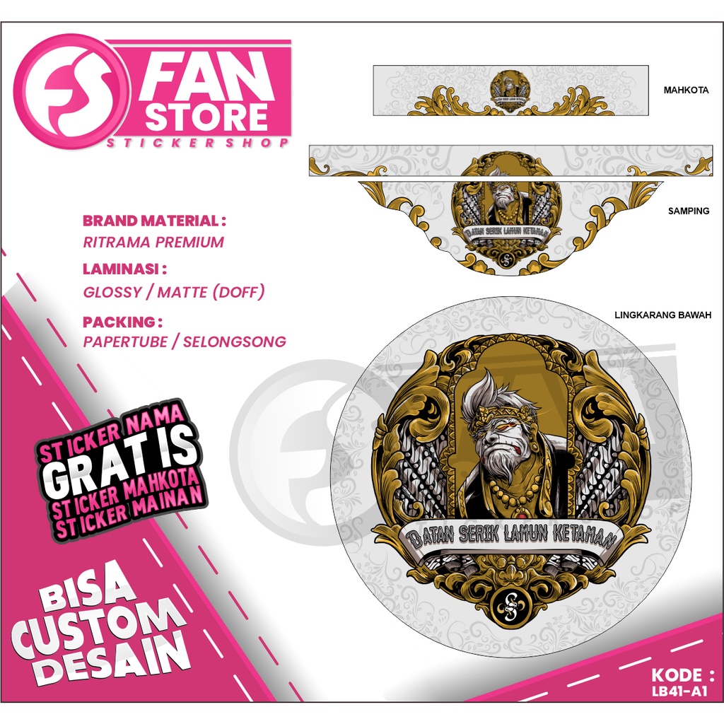 Stiker Decal Sangkar Tebok Lovebird / Decal LoveBird Universal