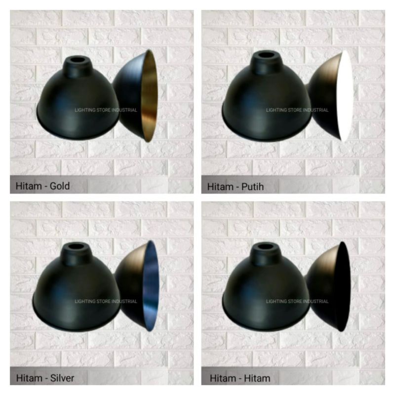 Kap lampu gantung barbershop caffe resto industrial alumunium indoor outdoor (HANYA KAP)