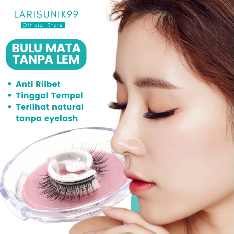 Bulu Mata Palsu 3D Magnetic FREE PENJEPIT Korea Natural Cantik Super Import Tinggal Tempel Tanpa Lem Bulu Mata Artis Terbaru Magic Eyelash Fake Anti Badai Original Termurah