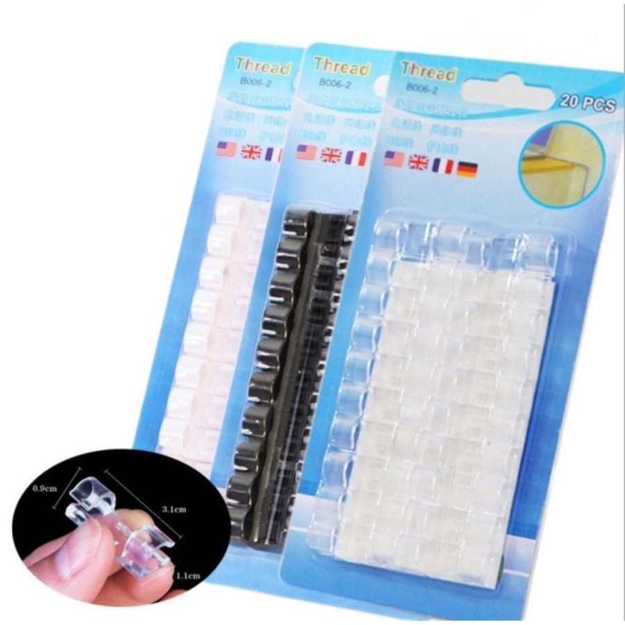 KLIP KABEL ORGANIZER ISI 20 PCS / PENJEPIT KABEL+ LEM