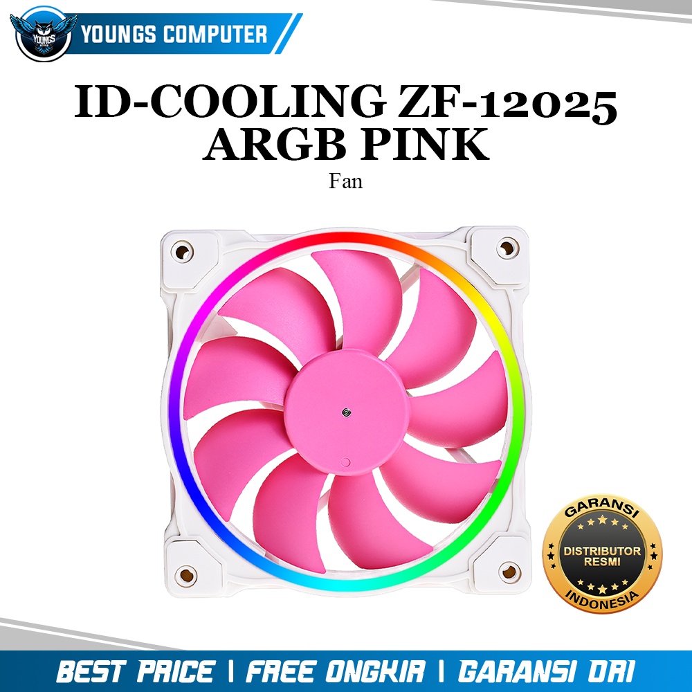 FAN ID-COOLING ZF-12025 ARGB PINK | 120mm Addressable LED Sync PWM Fan