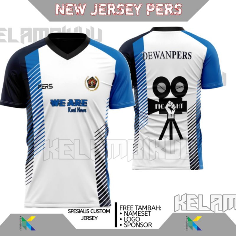 JERSEY DEWAN PERS PRINTING TERBARU/JERSEY MEDIA CUSTOM TERBARU/BAJU KAOS WARTAWAN PRESENTER PRINTING