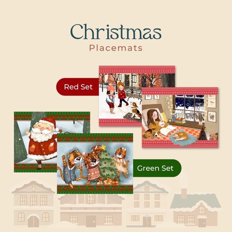 NOTTE - Christmas Placemats | Taplak Meja Natal | Dekorasi Natal