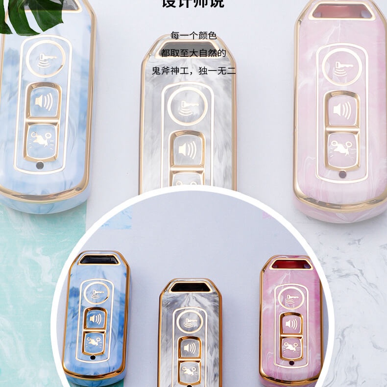 Casing Kunci Remote Mobil Motif Marmer 00mm Untuk Honda Adv 150 / PCX / RS150 / VARIO15