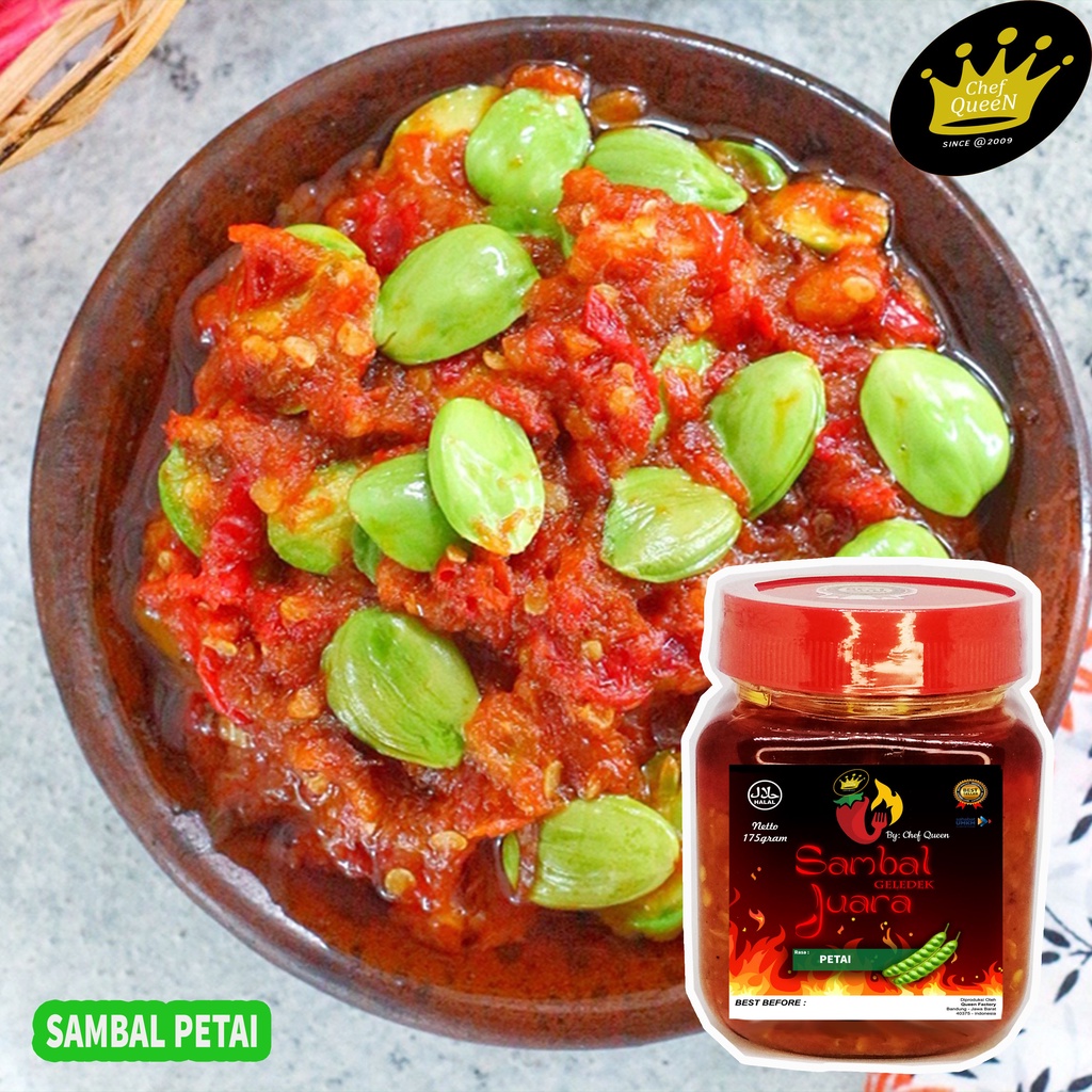 

EAT Sambal PETE Chef Queen TERMURAH Sambel Baby Cumi / Sambal Pete / Sambal Jengkol / Sambel Asin Jambal / Sambal Teri Medan / Sambel Ayam Suir / Sambal Cabe Hijau Teri / Sambal Cakalang Tongkol / Sambal Paru Sapi / Sambal Bawang Pedas