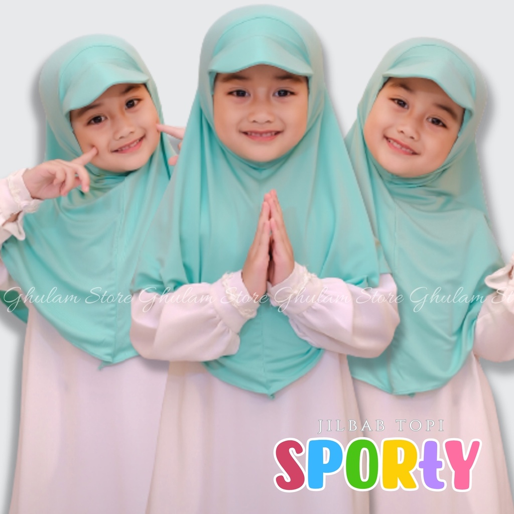 Hijab Anak Topi TK Kerudung Anak Murah JILTOP/ Jilbab Topi sporty SD / Jilbab Hijab Anak Bayi Perempuan