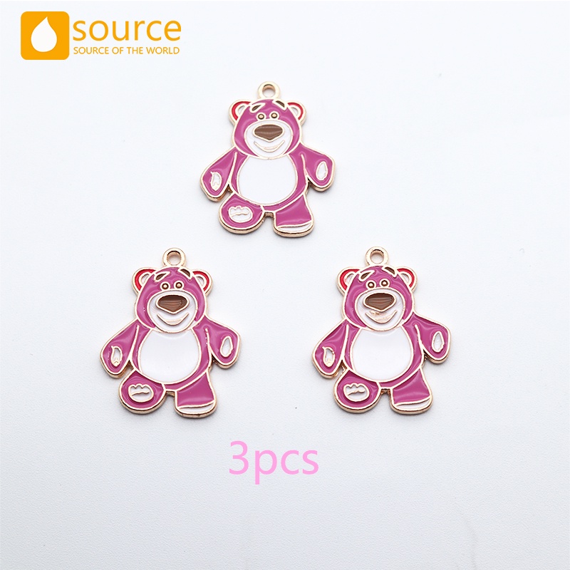 38pcs / Set Kalung + Gelang Tangan Alloy Motif Strawberry / Beruang Untuk Aksesoris Wanita / Anak Perempuan