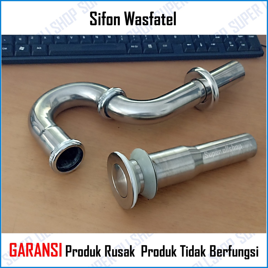 Sifon Wastafel Afur Avur Bak Cuci Tangan Stainless / Sifon Leher Angsa Wastafel Pencet On Off Afur Air Stainless Termurah