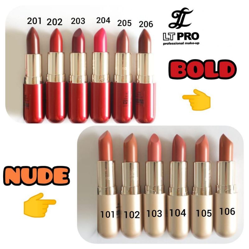 ❤ jselectiv ❤ LT PRO Lipstick Bold &amp; Nude L Lipstick Batang LT PRO