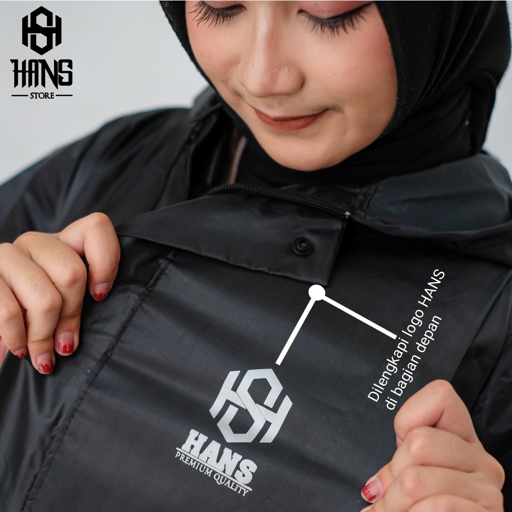 Jas hujan Wanita setelan Baju Dan Rok bahan tebal anti rembes By HANS