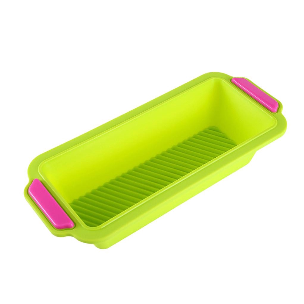 Cetakan Kue Silikon Persegi Panjang Non Stick Roti Loaf Pan Baking Tray Mould Kitchen Bakeware