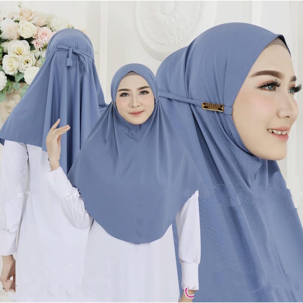 (KJI) HIJAB WINY BERGO NON PED INSTAN JERSEY PREMIUM